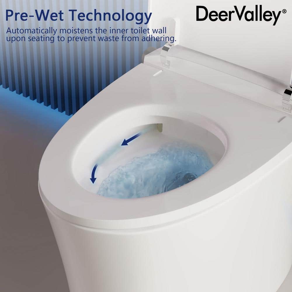 DEERVALLEY Smart Toilet & Bidet Combo with Remote and Auto Flush