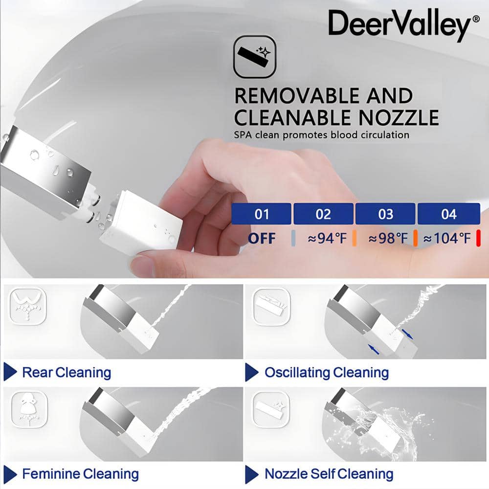 DEERVALLEY Smart Toilet & Bidet Combo with Remote and Auto Flush