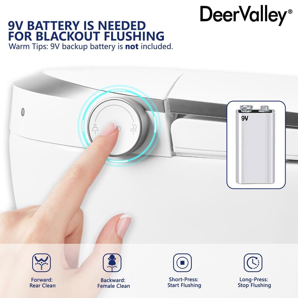 DEERVALLEY Smart Toilet & Bidet Combo with Remote and Auto Flush