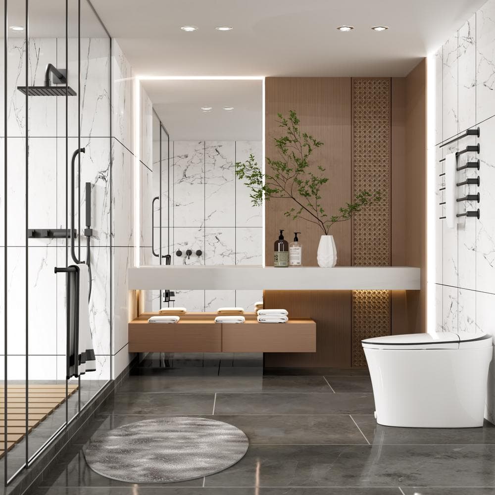 DEERVALLEY Smart Toilet & Bidet Combo with Remote and Auto Flush