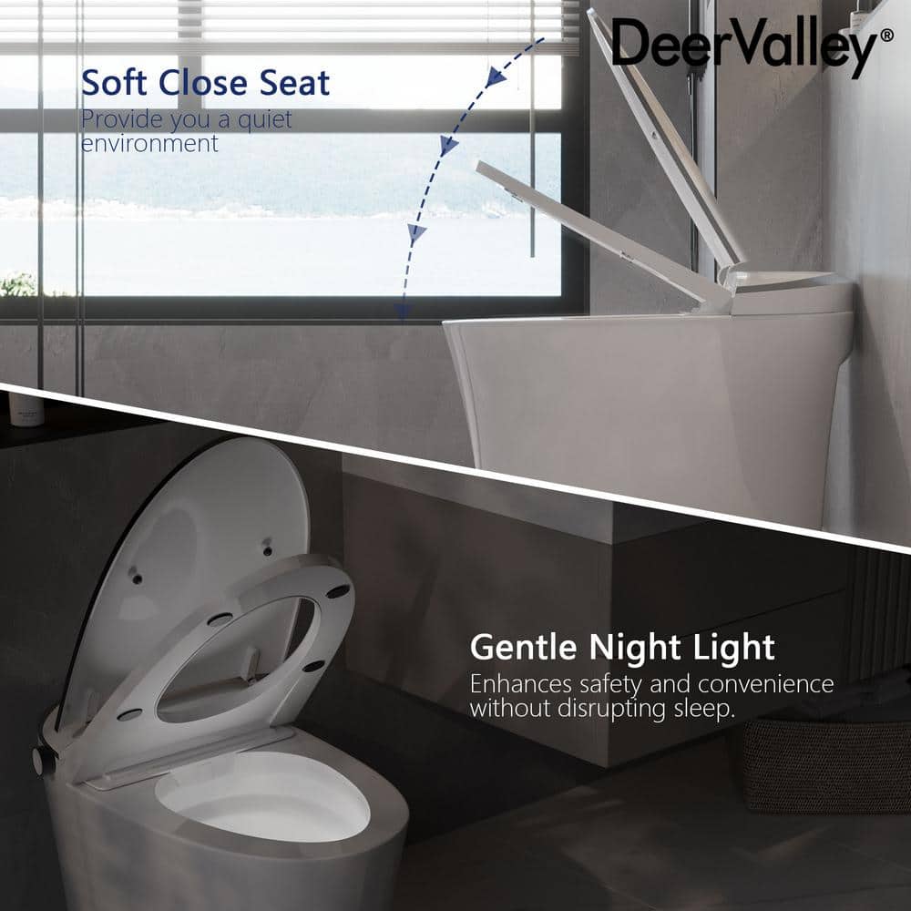 DEERVALLEY 1.28 GPF Smart 1-Piece Toilet with Heated Seat & Auto Flush