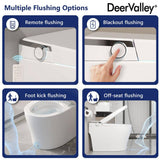 DEERVALLEY Elongated Smart Toilet with Bidet, Heated Seat, and Remote Control
