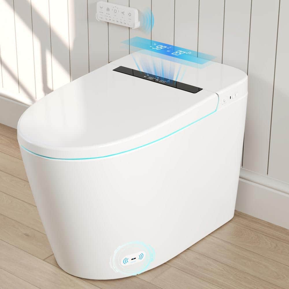 DEERVALLEY Tankless Elongated Smart Toilet Bidet with Auto Flush & Heated Seat