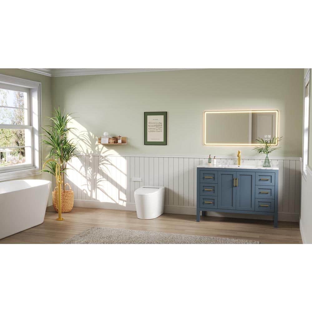 DEERVALLEY Tankless Elongated Smart Toilet Bidet with Auto Flush & Heated Seat
