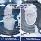DEERVALLEY Tankless Elongated Smart Toilet Bidet with Auto Close, UV Sterilization & Warm Water Dryer
