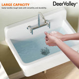DEERVALLEY 30 in. Wall Mount Laundry/Utility Sink, White Single Bowl