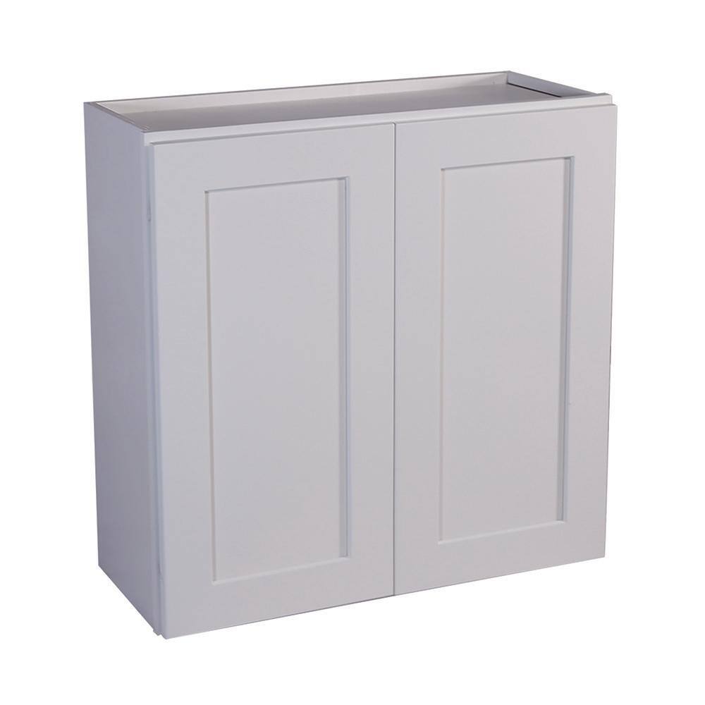 Design House Brookings Solid Wood Assembled Shaker 33 in. x 36 in. x 12 in. 2 Door Wall Kitchen Cabinet W3336 in White