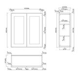 Design House Brookings Solid Wood Assembled Shaker 33 in. x 36 in. x 12 in. 2 Door Wall Kitchen Cabinet W3336 in White