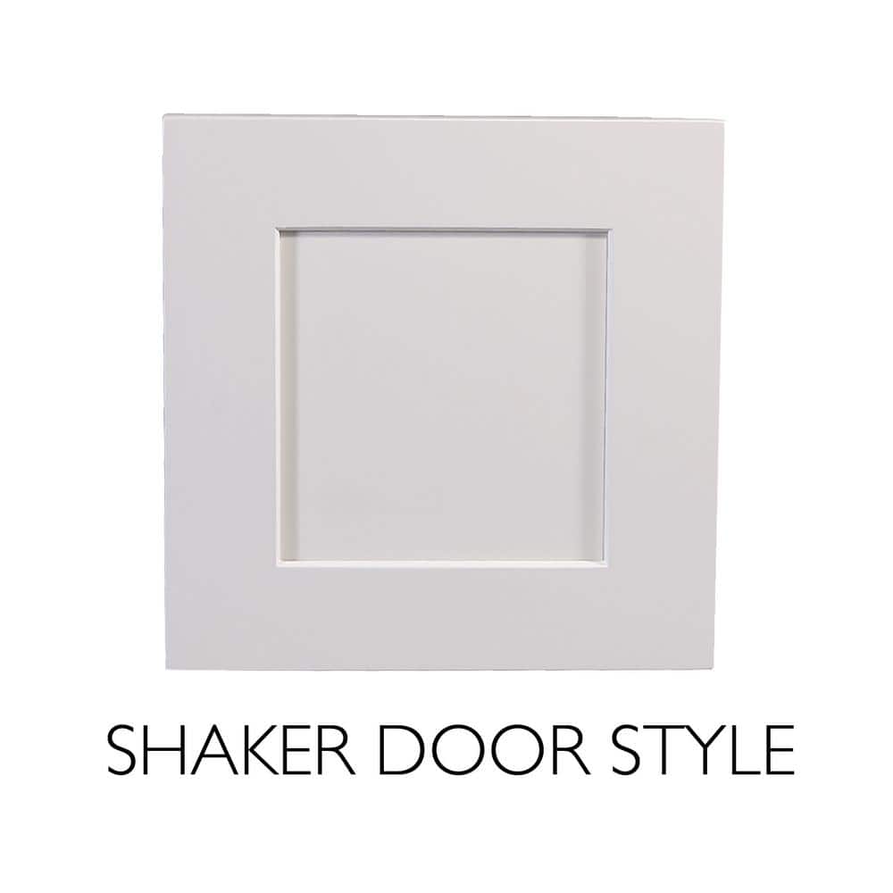 Design House Brookings Solid Wood Assembled Shaker 24 in. x 12 in. x 12 in. 2 Door Bridge Wall Kitchen Cabinet W2412 in White