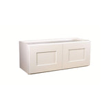 Design House Brookings Solid Wood Assembled Shaker 24 in. x 12 in. x 12 in. 2 Door Bridge Wall Kitchen Cabinet W2412 in White