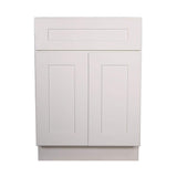 Design House Brookings Shaker 24in.Wx 24in.Dx 34.5in.H Solid Wood Assembled Base Kitchen Cabinet in Painted White w\ Soft Close Doors