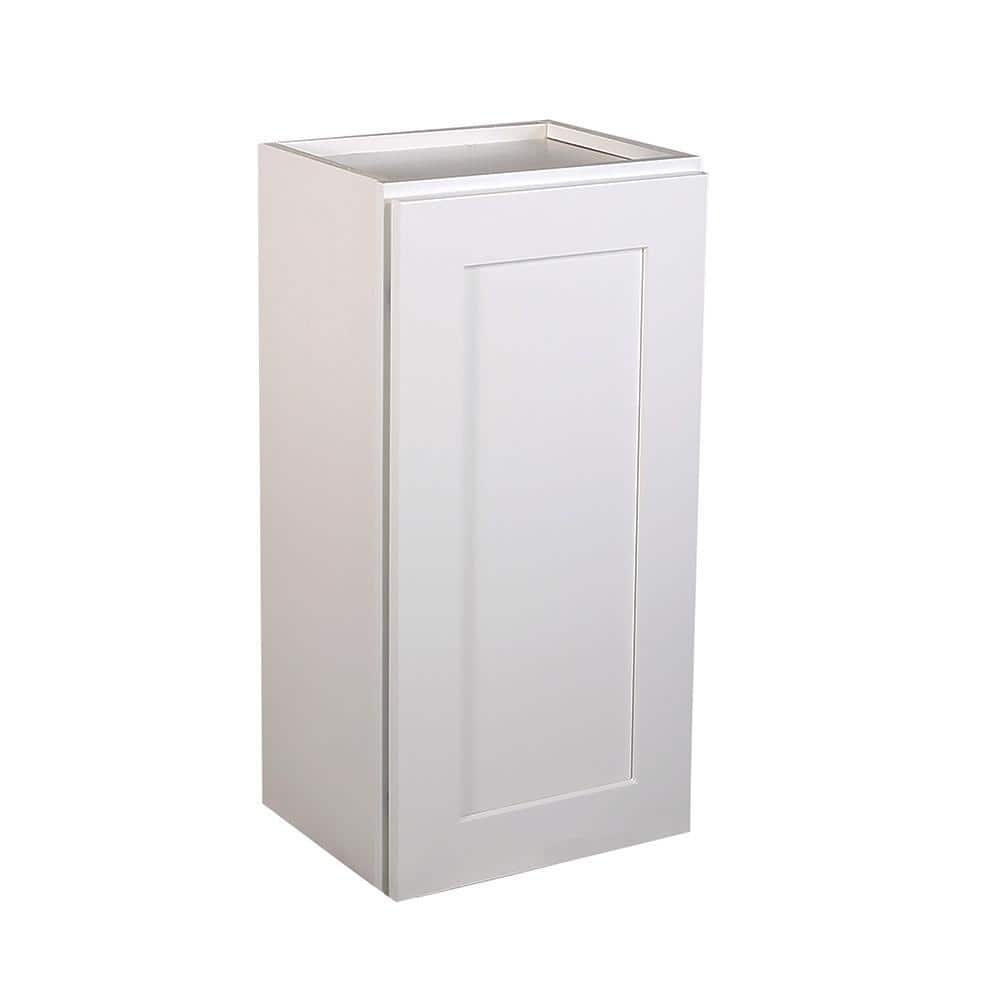 Design House Brookings Solid Wood Assembled Shaker 15 in. x 30 in. x 12 in. 1 Door Wall Kitchen Cabinet W1530 in White