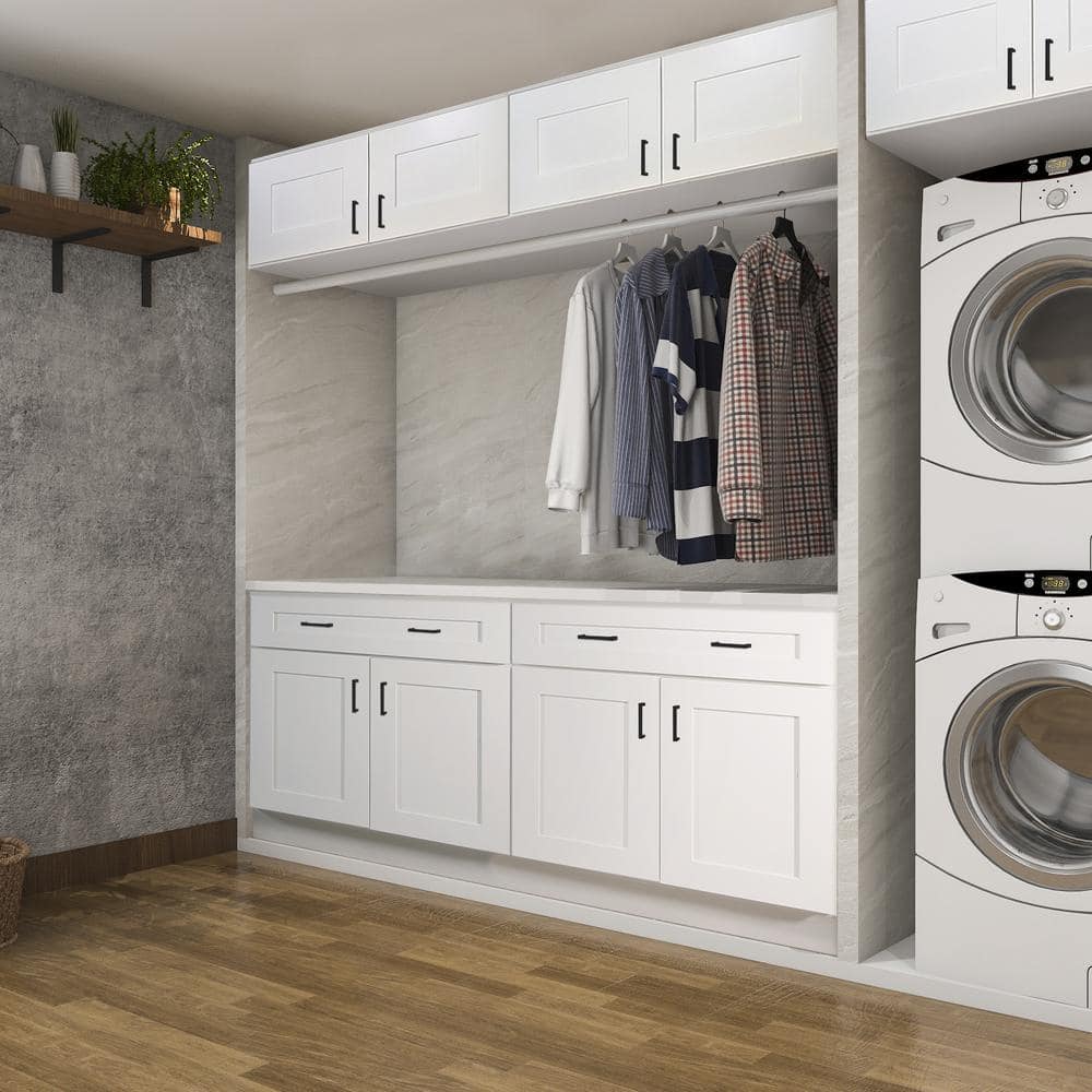 Design House Brookings Solid Wood Assembled Shaker 15 in. x 30 in. x 12 in. 1 Door Wall Kitchen Cabinet W1530 in White