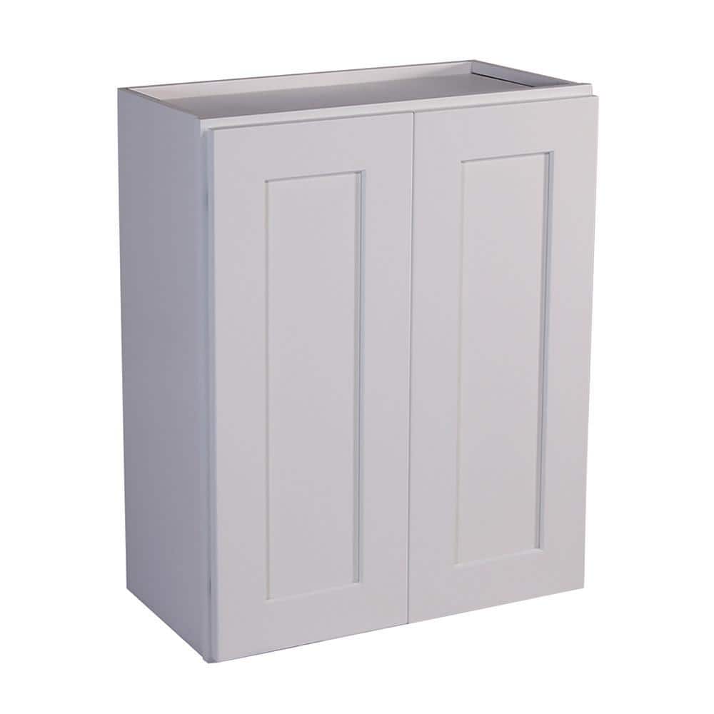 Design House Brookings Solid Wood Assembled Shaker 24 in. x 30 in. x 12 in. 2 Door Wall Kitchen Cabinet W2430 in White