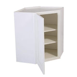 Design House Brookings Solid Wood Assembled Shaker 24 in. x 30 in. x 12 in. 1 Door Corner Wall Kitchen Cabinet WAC2430 in White