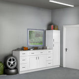 Design House Brookings Solid Wood Assembled Shaker 18 in. x 84 in. x 24 in. 2 Door Pantry/Utility Kitchen Cabinet UC1884 in White
