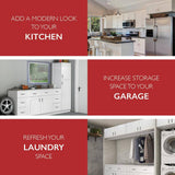 Design House Brookings Solid Wood Ready to Assemble Shaker 27 in. x 36 in. x 12 in. 2 Door Wall Kitchen Cabinet W2736 in White