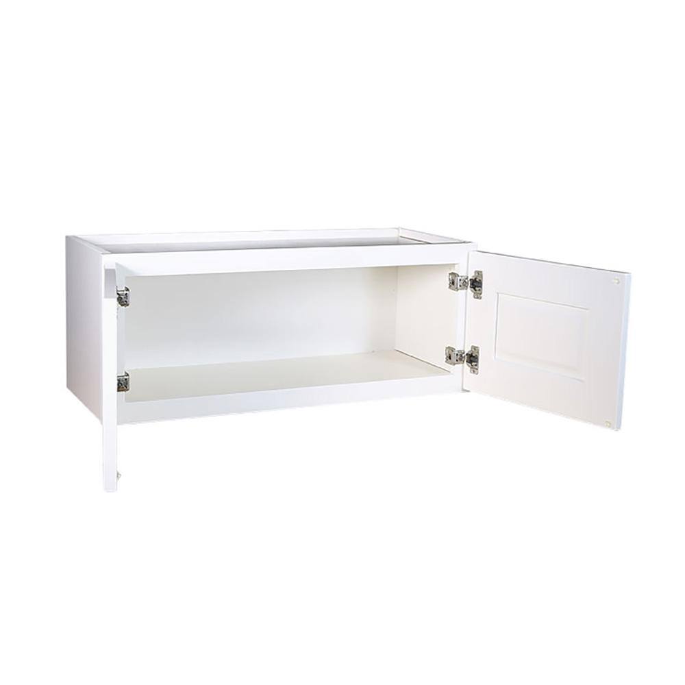 Design House Brookings Solid Wood Ready to Assemble Shaker 12 in. x 36 in. x 36 in. 2 Door Wall Kitchen Cabinet W2412 in White