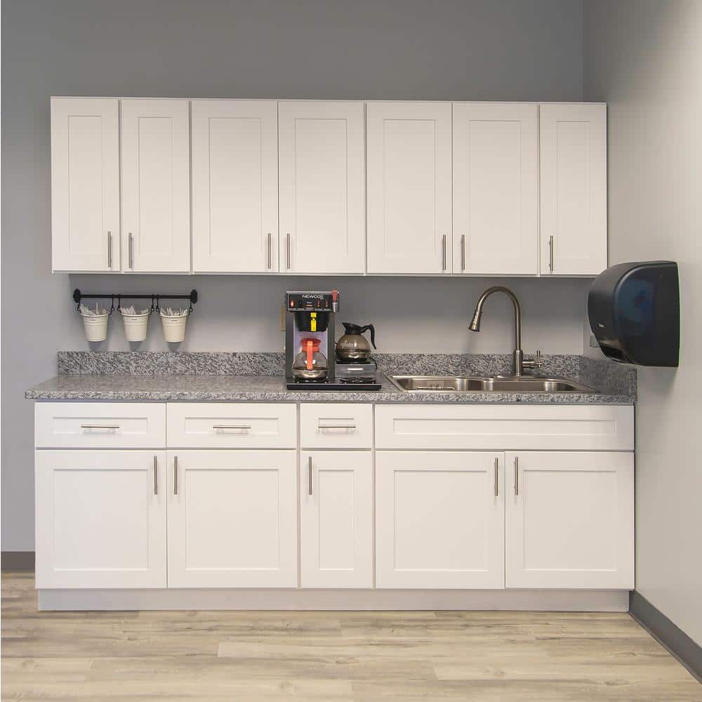 Design House Brookings Plywood Ready to Assemble Shaker 9x34.5x24 in. 1-Door 1-Drawer Base Kitchen Cabinet in White