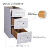 Design House Brookings Plywood Ready to Assemble Shaker 9x34.5x24 in. 1-Door 1-Drawer Base Kitchen Cabinet in White