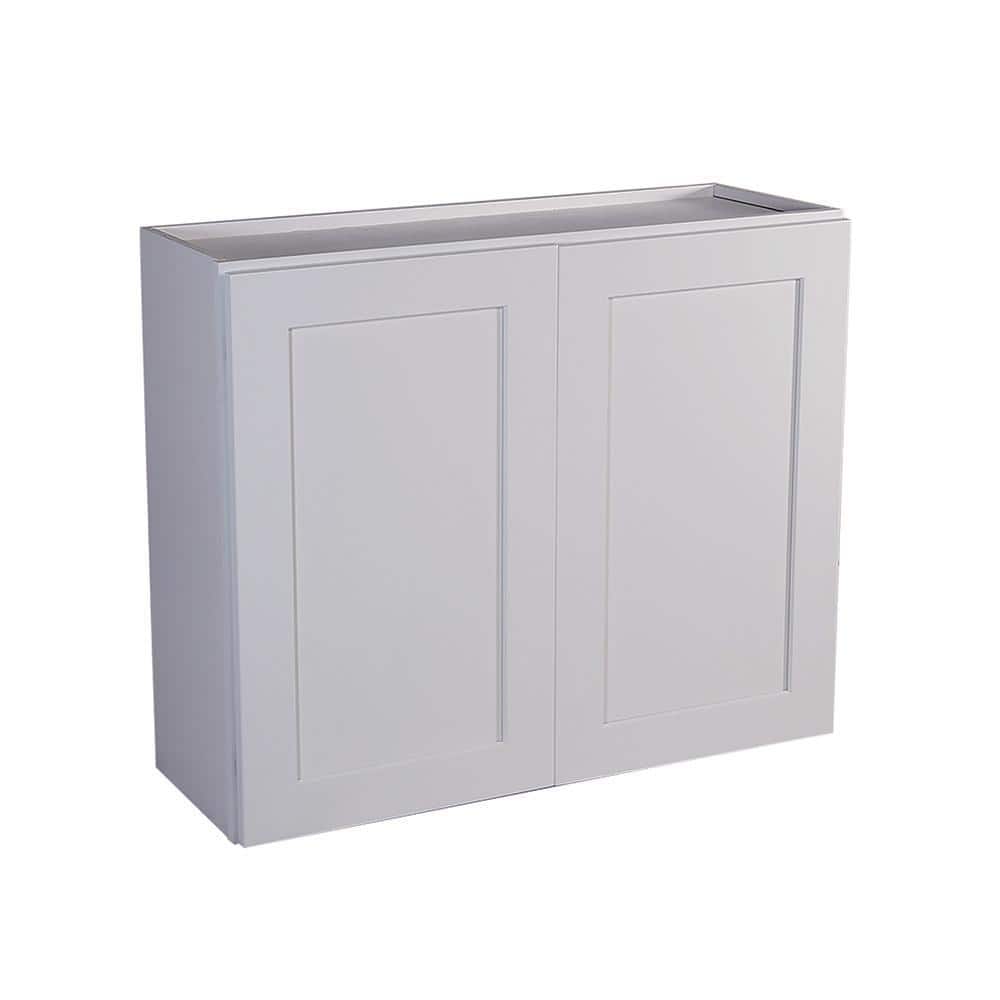 Design House Brookings Plywood Ready to Assemble Shaker 36x30x12 in. 2-Door Wall Kitchen Cabinet in White
