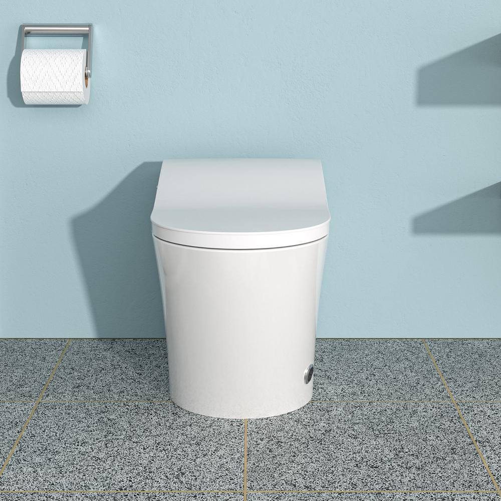 Dimakai Elongated Heated Seat Bidet Toilet with Foot Sensor Flush and LED Display