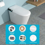 Dimakai Elongated Heated Seat Bidet Toilet with Foot Sensor Flush and LED Display