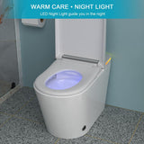 Dimakai Elongated Heated Seat Bidet Toilet with Foot Sensor Flush