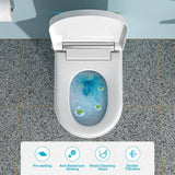 Dimakai Elongated Heated Seat Bidet Toilet with Foot Sensor Flush