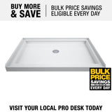 DreamLine SlimLine 42 in. W x 36 in. D Center-Drain Single Threshold Shower Base in White