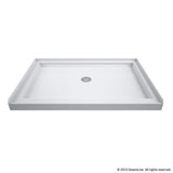 DreamLine SlimLine 42 in. W x 36 in. D Center-Drain Single Threshold Shower Base in White