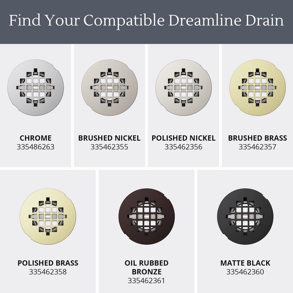 DreamLine SlimLine 42 in. W x 36 in. D Center-Drain Single Threshold Shower Base in White