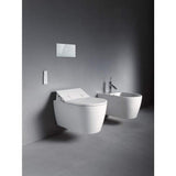 Duravit ME by Starck Wall-Mounted Bidet in White with Vertical Spray