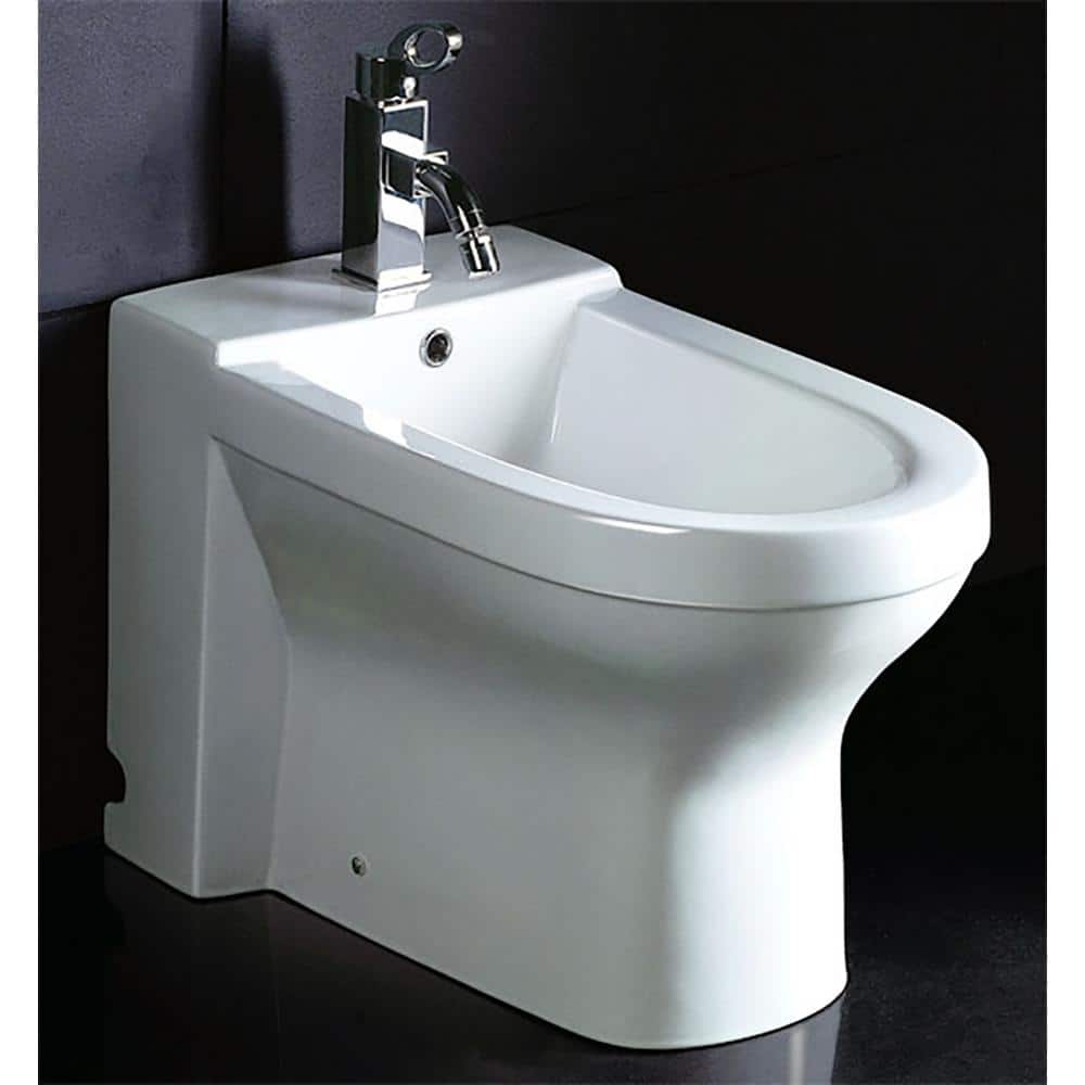EAGO JA1010 Elongated White Bidet - Ceramic Porcelain