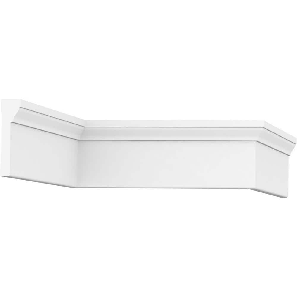 Ekena Millwork 4-1/2 in. x 1-1/4 in. x 96 in. Back Band Casing Moulding, PVC (8-Pack)