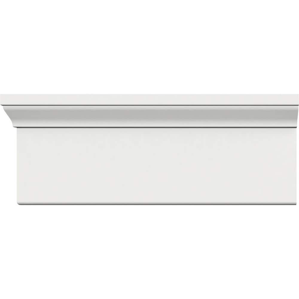 Ekena Millwork 4-1/2 in. x 1-1/4 in. x 96 in. Back Band Casing Moulding, PVC (8-Pack)