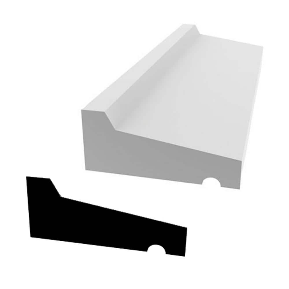 Ekena Millwork 2 in. x 5/8 in. x 96 in. Drip Cap Moulding, PVC