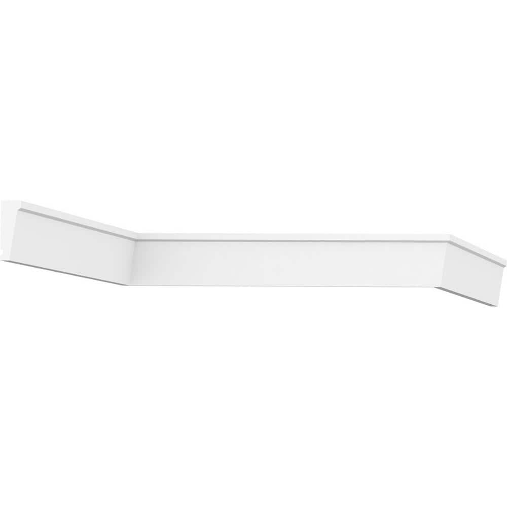 Ekena Millwork 2 in. x 5/8 in. x 96 in. Drip Cap Moulding, PVC (6-Pack)