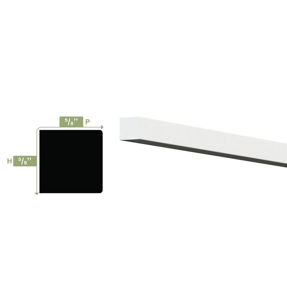 Ekena Millwork 5/8 in. x 5/8 in. x 96 in. Stop Moulding, PVC (20-Pack)