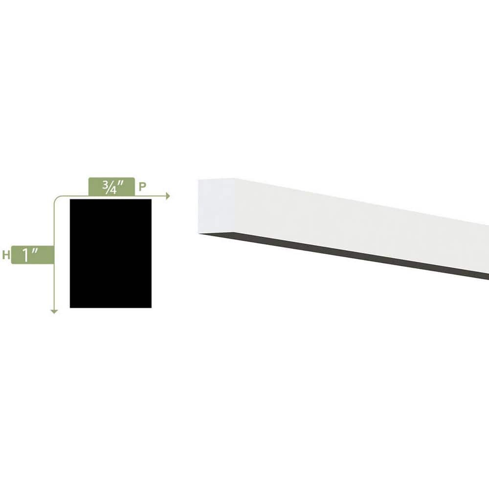 Ekena Millwork 1 in. x 3/4 in. x 96 in. Stop Moulding, PVC (12-Pack)