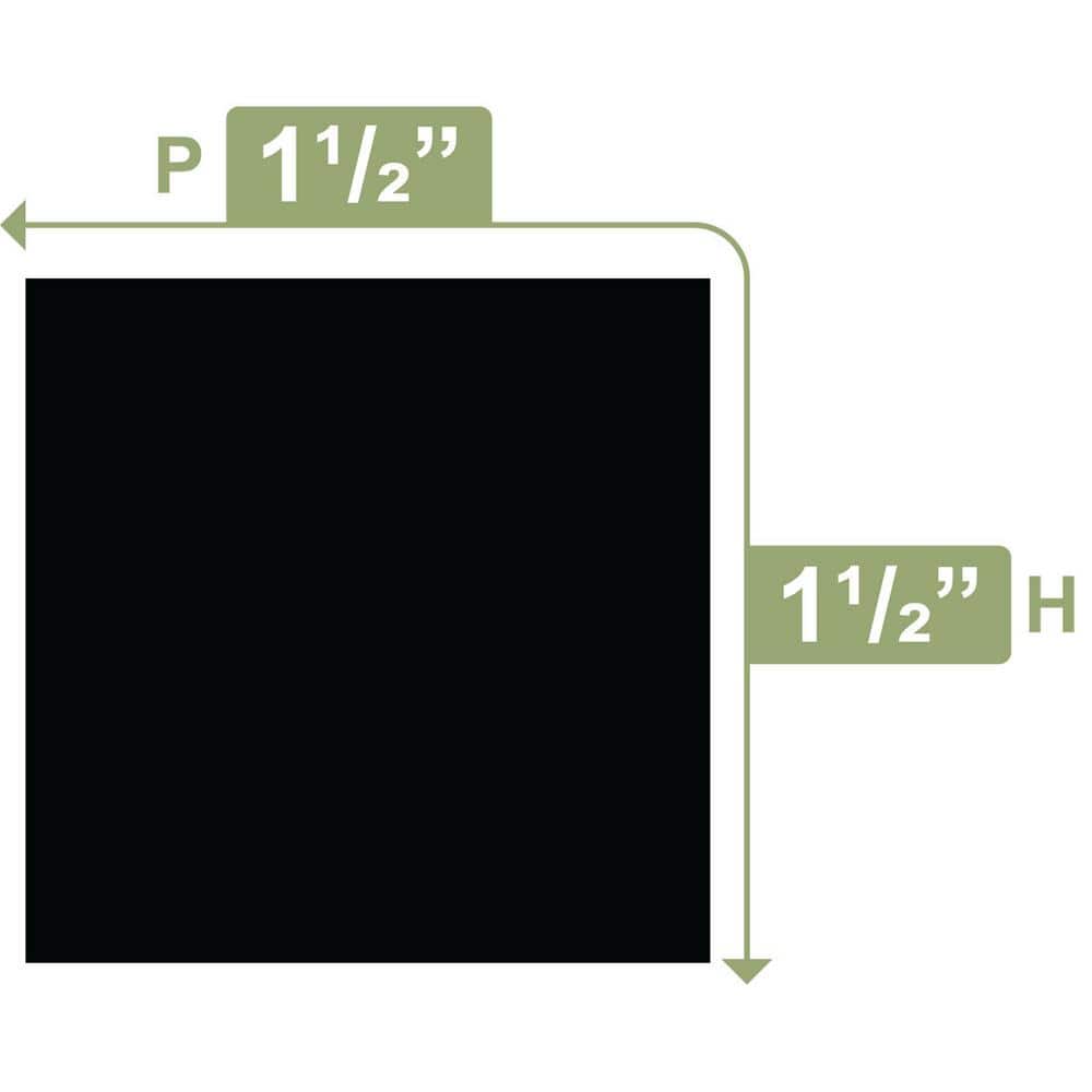 Ekena Millwork 1-1/2 in. x 1-1/2 in. x 96 in. Square Moulding, PVC (2-Pack)