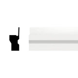 Ekena Millwork 3 in. x 1-1/4 in. x 96 in. Nail Fin Brick Mould, PVC
