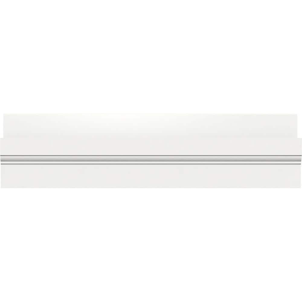 Ekena Millwork 3 in. x 1-1/4 in. x 96 in. Nail Fin Brick Mould, PVC