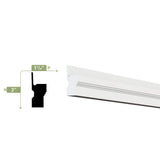 Ekena Millwork 3 in. x 1-1/4 in. x 96 in. Nail Fin Brick Mould, PVC