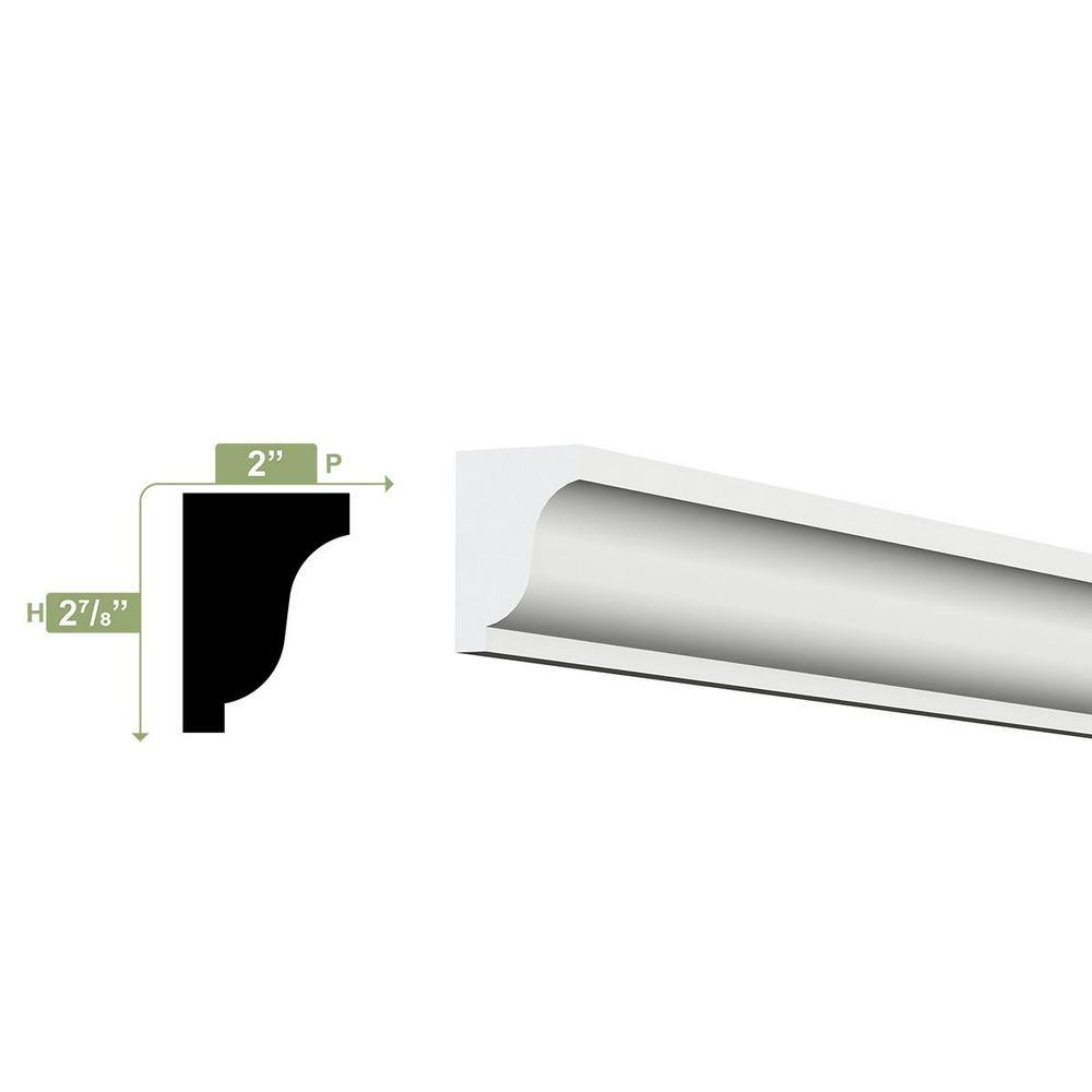 Ekena Millwork 2-7/8 in. x 2 in.P x 96 in. Moulding, PVC (12-Pack)