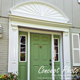 Ekena Millwork 31-3/4 in. x 1-3/4 in. x 16 in. Half Round Sunburst Pediment