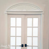 Ekena Millwork 31-3/4 in. x 1-3/4 in. x 16 in. Half Round Sunburst Pediment