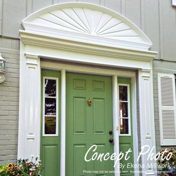 Ekena Millwork 43-7/8 in. x 2-3/8 in. x 14-1/8 in. Combination Peaked Cap Pediment