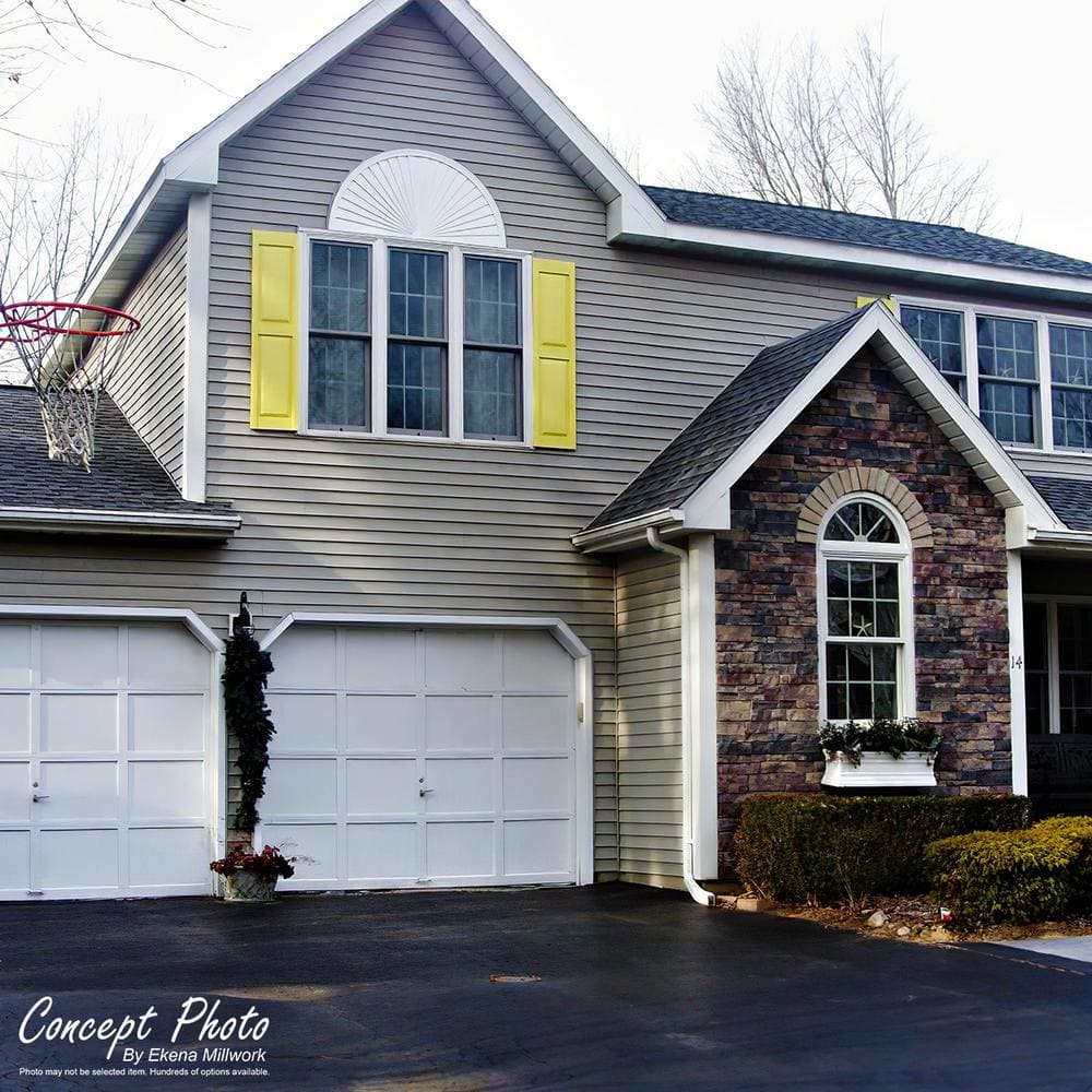 Ekena Millwork 43-7/8 in. x 2-3/8 in. x 14-1/8 in. Combination Peaked Cap Pediment