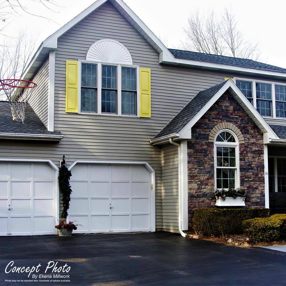 Ekena Millwork 48 in. x 2 in. x 24 in. Half Round Sunburst Pediment
